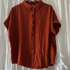 Urban Outfitters Rust Casual Button Down Shirt